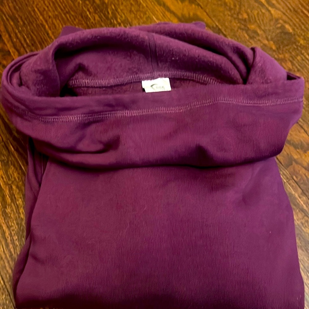 ZYIA ACTIVE Oh So Soft Hoodie Cowl Neck Sweatshirt Purple. Size L.
